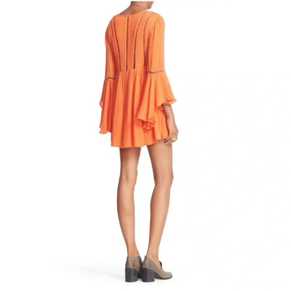 FREE PEOPLE Keyhole Flutter Arm Dress XS